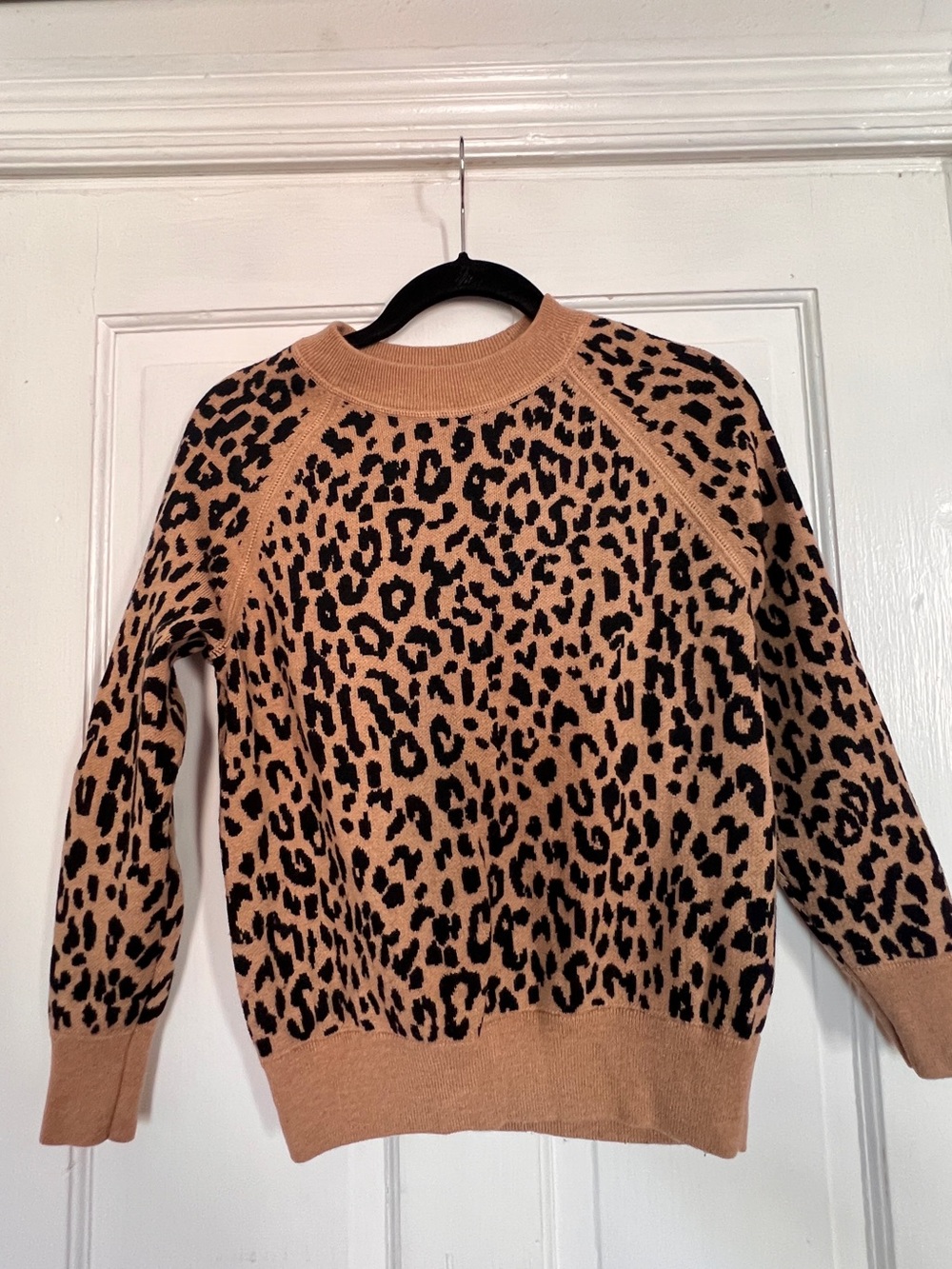 J. Crew Leopard Print Crewneck Sweater